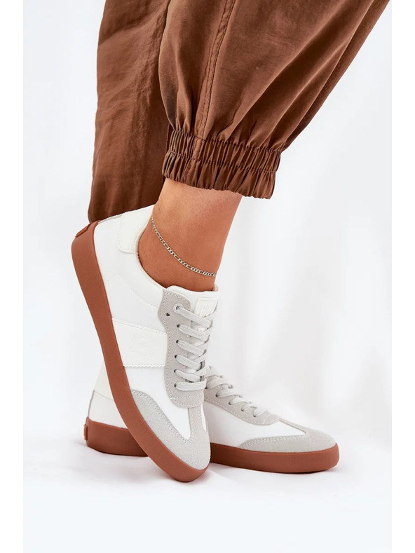 BIG STAR SHOES Ženske platne superge Big Star – belo-sive