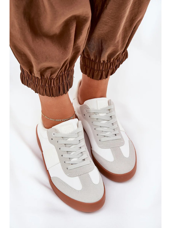 BIG STAR SHOES Ženske platne superge Big Star – belo-sive