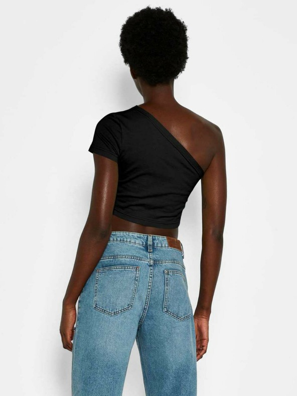 Noisy May Črna asimetrična majica Noisy May Nini