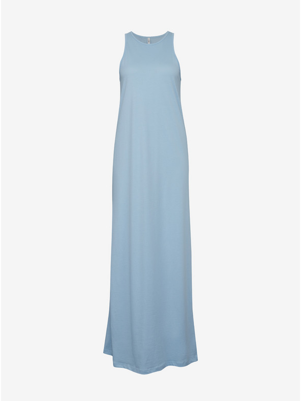 ONLY Svetlomodra ženska osnovna maksi obleka ONLY May