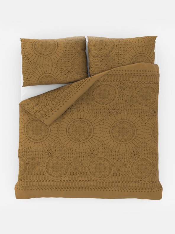 Kvalitex Francoska bombažna posteljnina DELUX 200x200, 70x90cm MERIT zlata