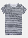Sam 73 Črno-bela otroška progasta majica SAM 73