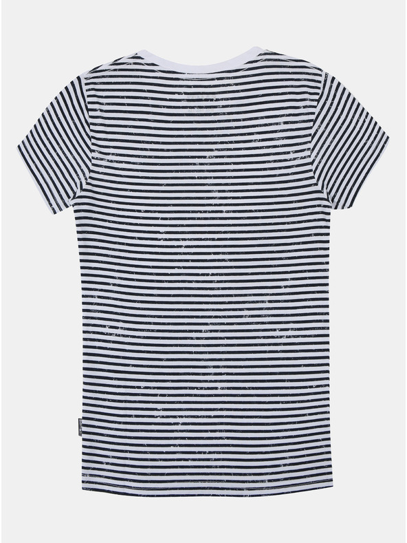 Sam 73 Črno-bela otroška progasta majica SAM 73