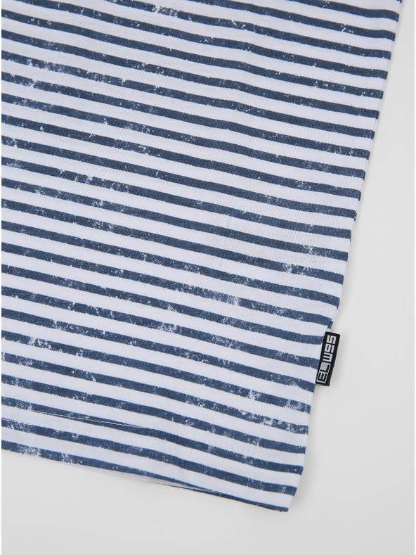 Sam 73 Modro-bela otroška progasta majica SAM 73