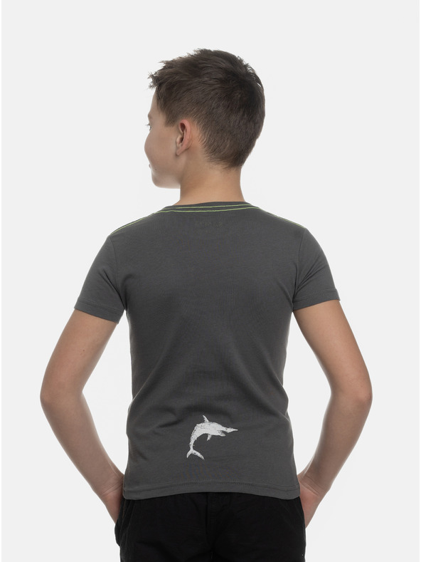 Sam 73 Temno siva fantovska majica z náprsno žepom SAM 73