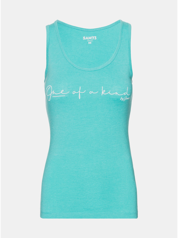 Sam 73 Turkizno žensko tanko oblačilo z napisom SAM 73