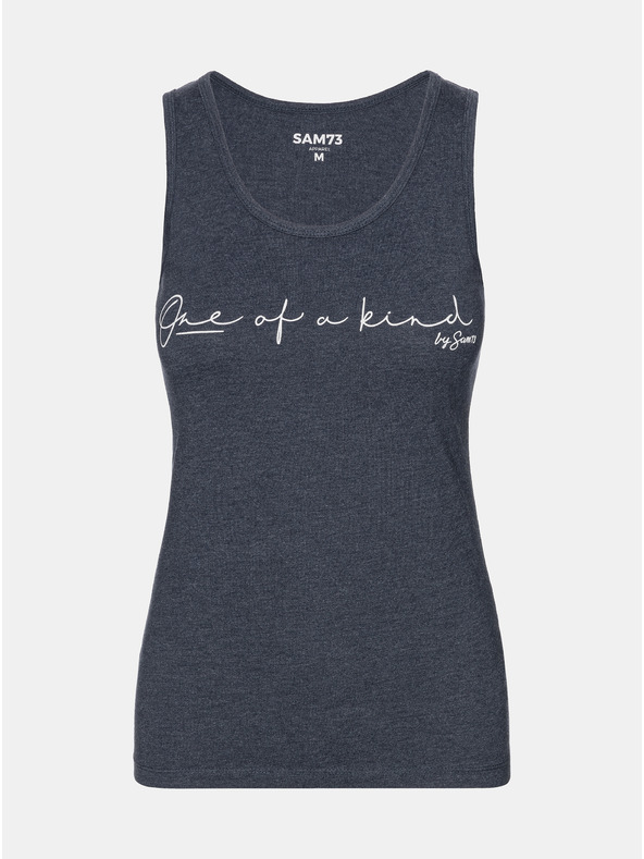 Sam 73 Temno modro žensko tanko oblačilo z napisom SAM 73