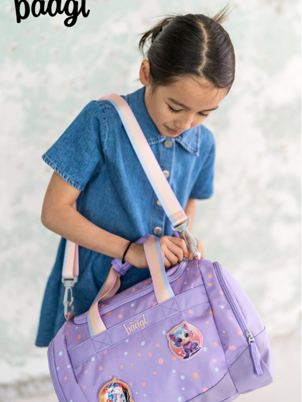 BAAGL  Vijolična otroška športna torba Ljubljenčki Baagl
