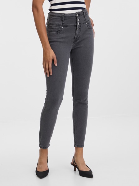 Orsay Temno sive ženske skinny fit kavbojke ORSAY