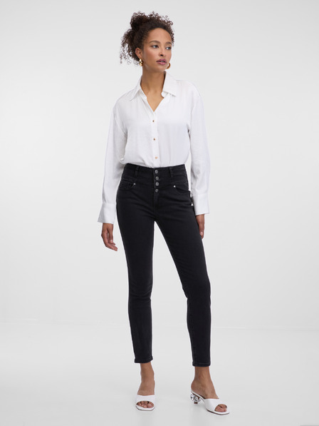 Orsay Črne ženske skinny fit kavbojke ORSAY