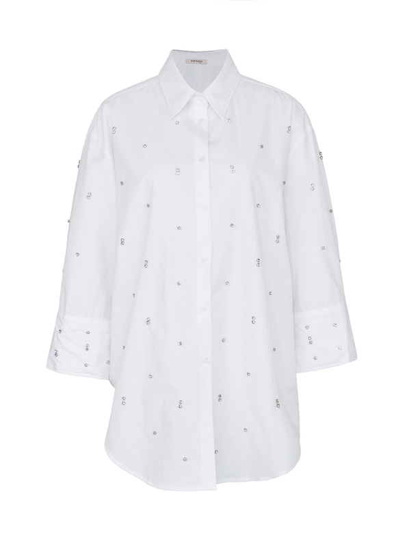 Orsay Bela ženska srajca s kristali ORSAY