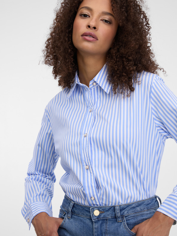Orsay Svetlo modra prugasta ženska srajca ORSAY