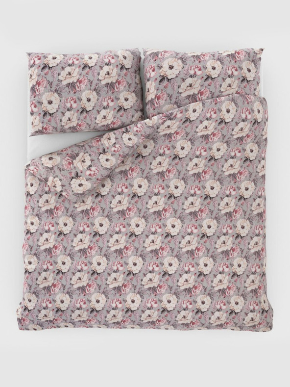 Kvalitex Francoska posteljnina iz krep-a 220x200, 70x90cm Ester siva Kvalitex