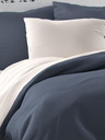 Kvalitex Satenasto francosko podaljšano posteljno perilo LUXURY COLLECTION 1+2, 240x220, 70x90cm temno sivo / belo