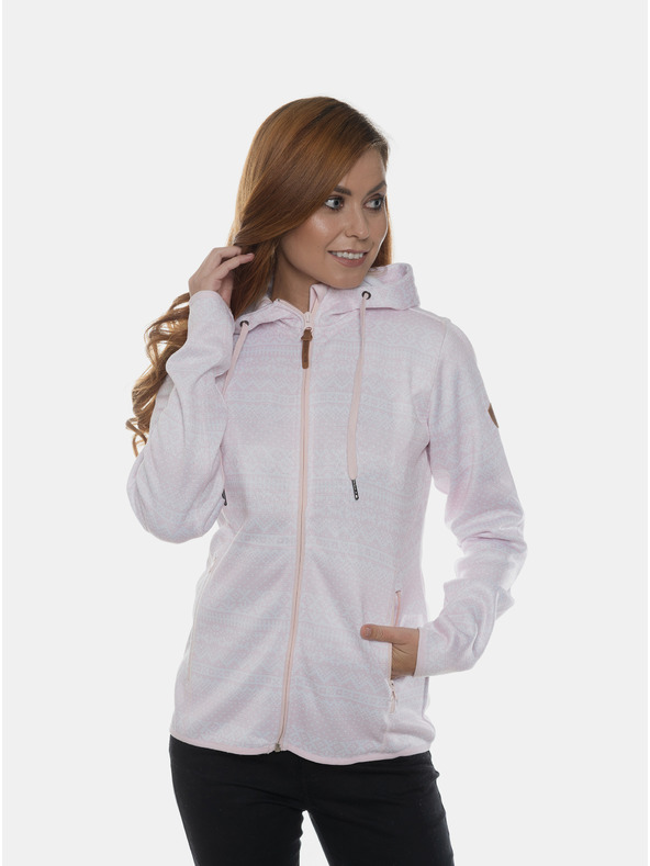 Sam 73 Rožnato-bela ženska vzorčasta jopica SAM 73 Minga