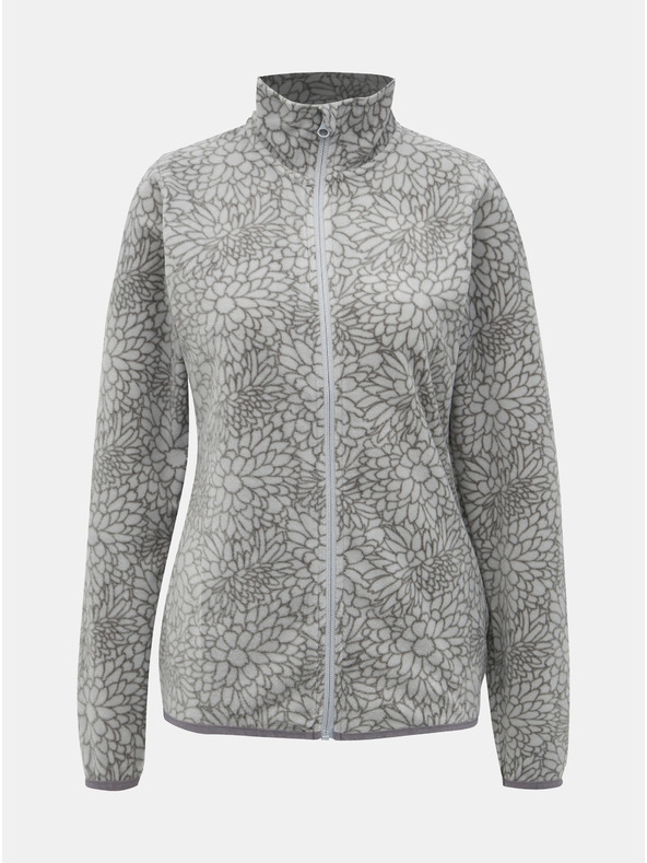 Sam 73 Siva ženska flis cvetlična jopica SAM 73