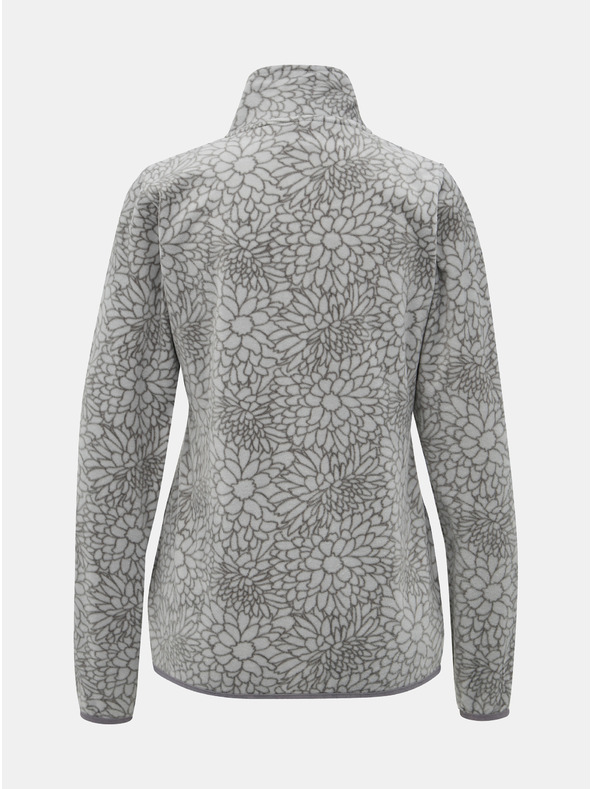 Sam 73 Siva ženska flis cvetlična jopica SAM 73