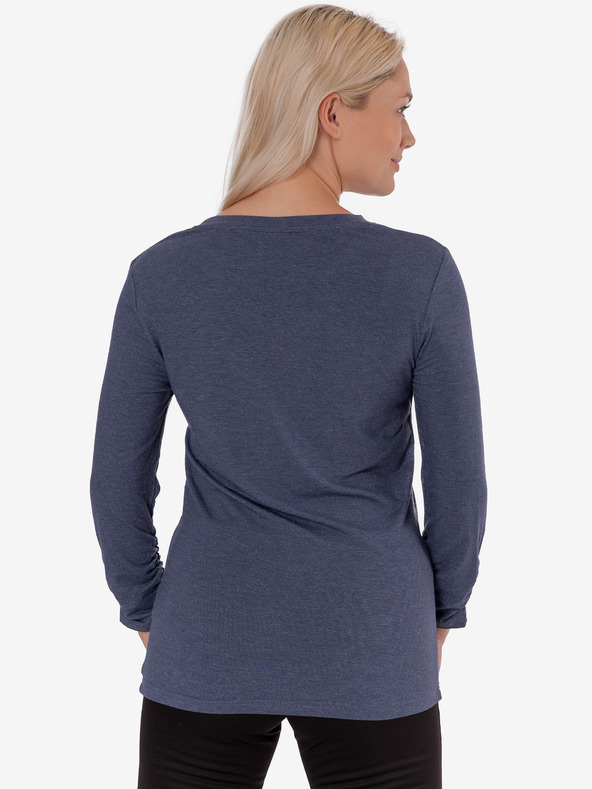 Sam 73 Temno modra ženska majica s tiskom SAM 73