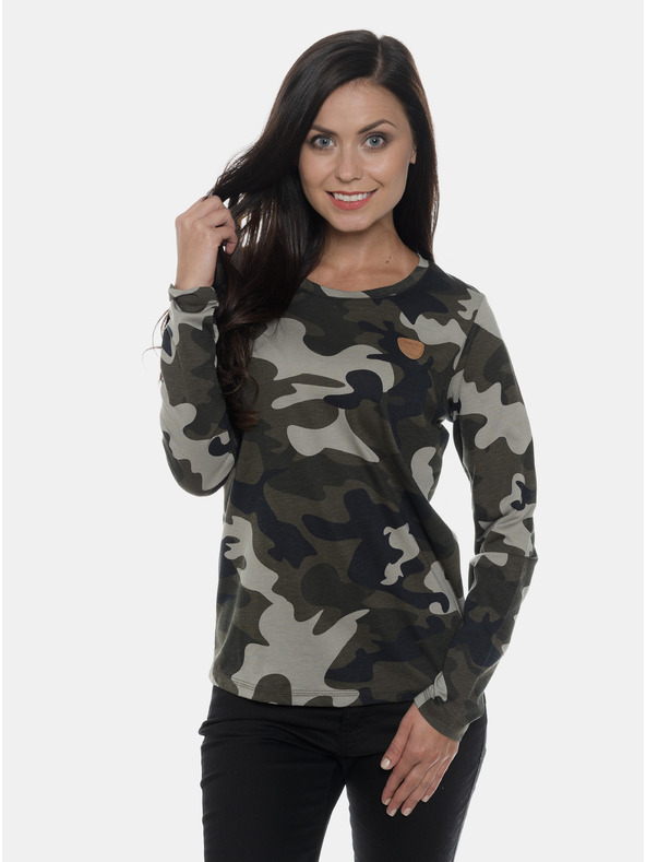 Sam 73 Kaki ženska maskirna majica SAM 73