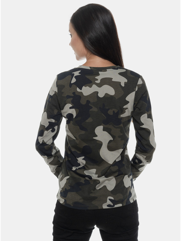 Sam 73 Kaki ženska maskirna majica SAM 73