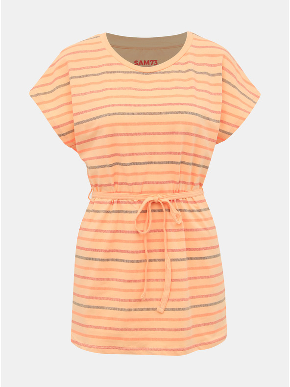 Sam 73 Oranžna ženska prugasta majica SAM 73