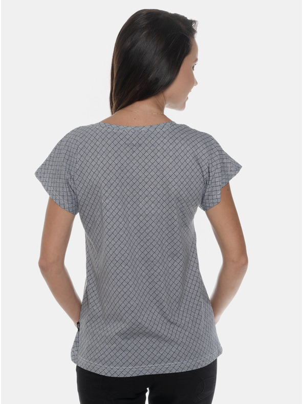 Sam 73 Siva ženska vzorčasta majica SAM 73