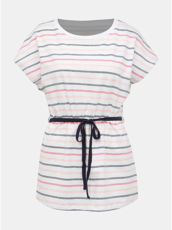 Sam 73 Rožnato-bela ženska prugasta majica SAM 73