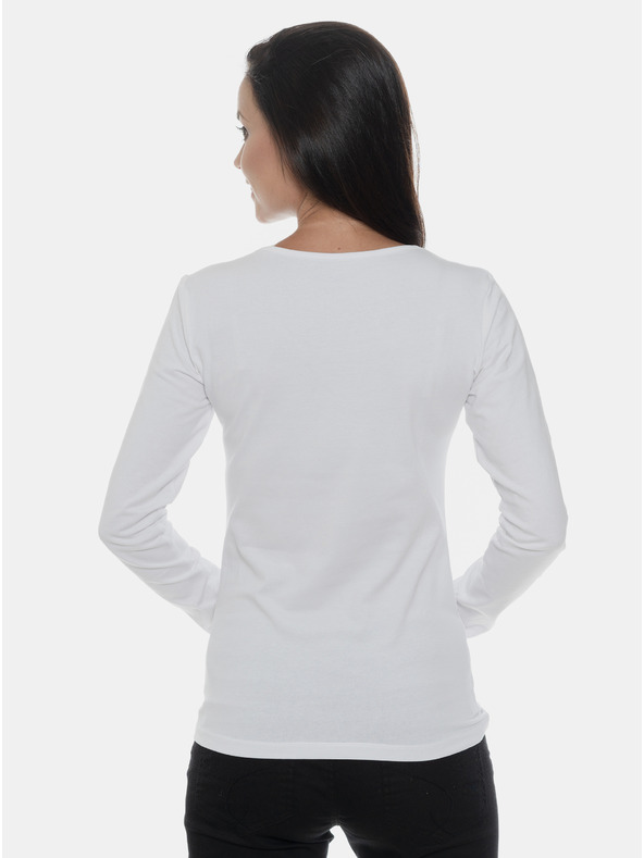 Sam 73 Bela ženska majica s potiskom SAM 73