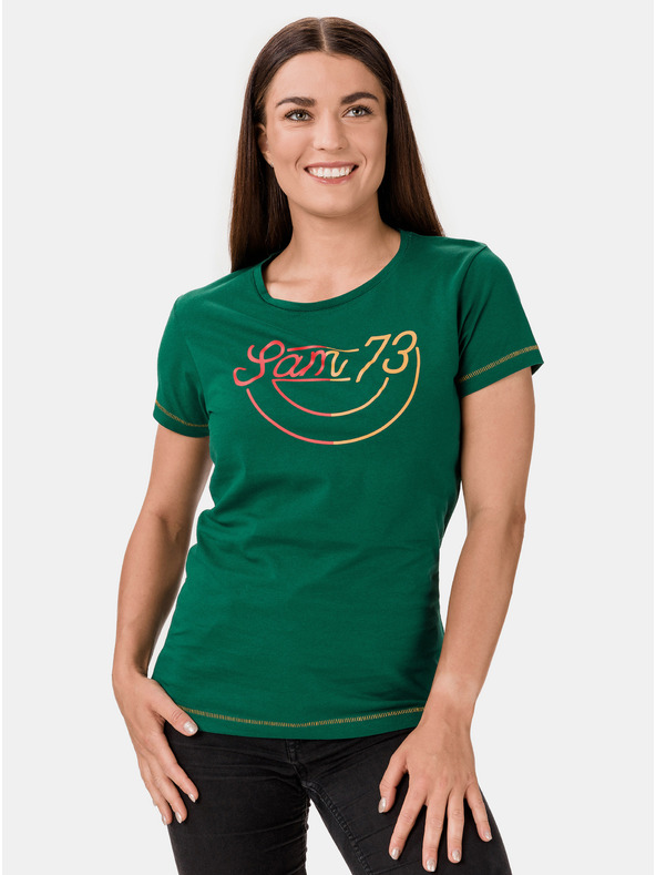 Sam 73 Zelena ženska majica SAM 73 Cerina