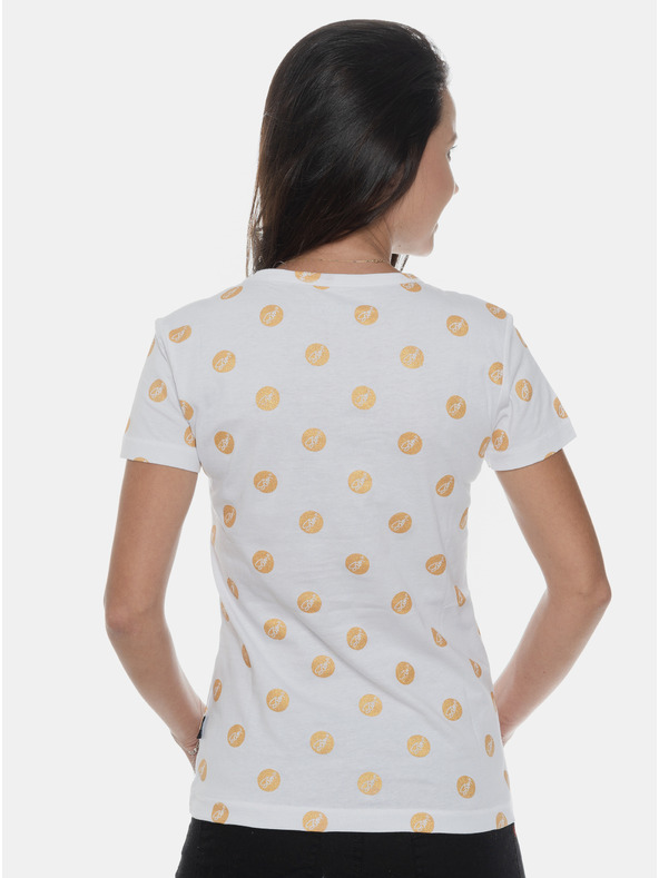 Sam 73 Bela ženska majica s potiskom SAM 73