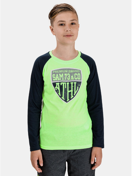 Sam 73 Zeleno dečjo majico s potiskom SAM 73 Blake