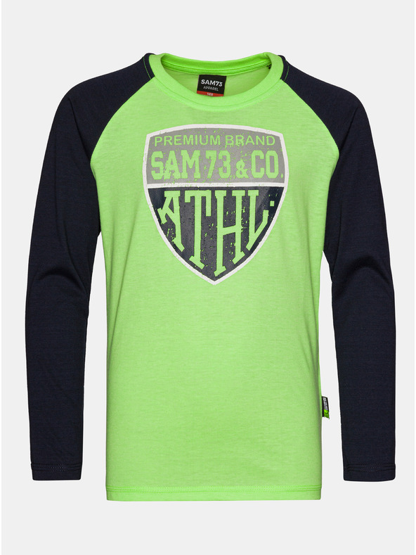 Sam 73 Zeleno dečjo majico s potiskom SAM 73 Blake