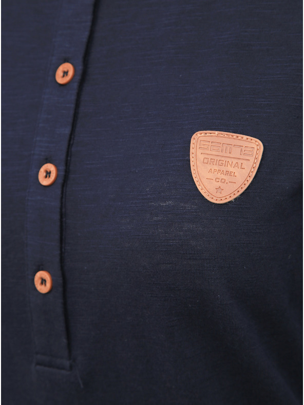 Sam 73 Temno modra ženska majica s tiskom SAM 73