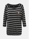 Sam 73 Črno-sivo prugasto žensko majico SAM 73