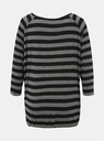 Sam 73 Črno-sivo prugasto žensko majico SAM 73