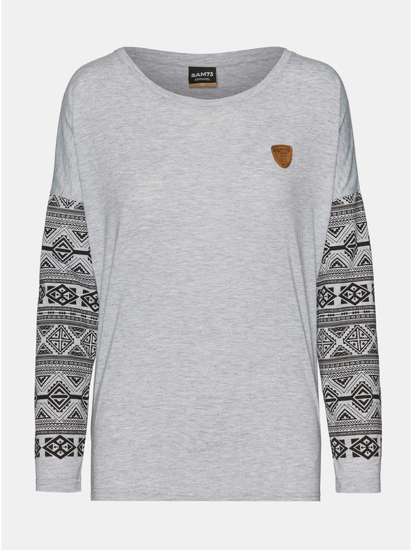 Sam 73 Sivo žensko majico SAM 73 Beatrice