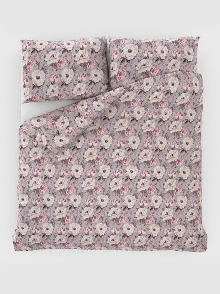 Kvalitex Francoska posteljnina iz krep-a 220x200, 70x90cm Ester siva Kvalitex