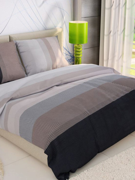 Kvalitex Francoska bombažna posteljnina DELUX 200x200, 70x90cm NEPTUNE rjava