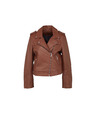 CAMAIEU Rjava ženska usnjena jakna