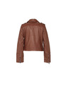 CAMAIEU Rjava ženska usnjena jakna