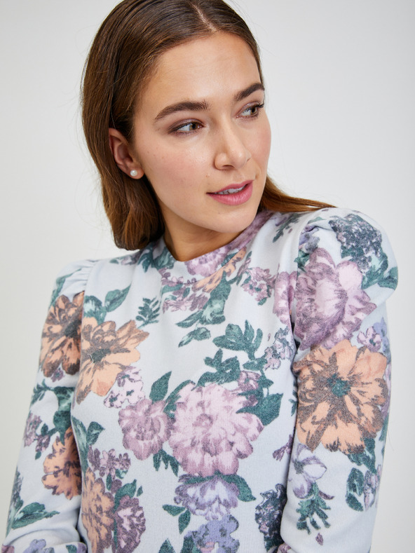 Orsay Svetlo siva ženska cvetlična majica ORSAY