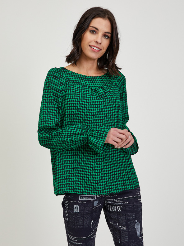 Orsay Zelena ženska vzorčasta bluza ORSAY
