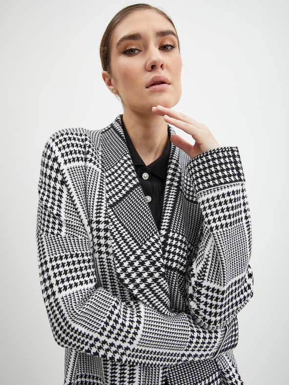 Orsay Črn ženski vzorčast kardigan ORSAY