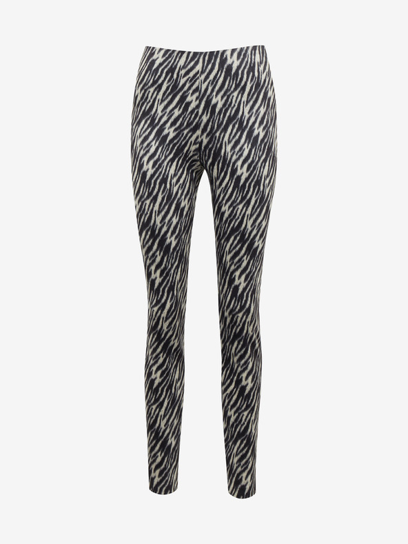 Orsay Belo-črne ženske vzorčaste hlače iz semiša ORSAY