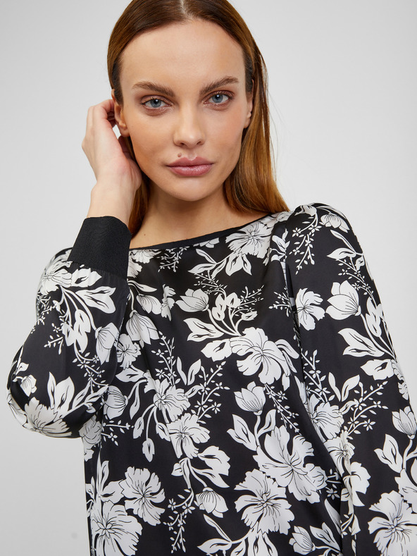 Orsay Belo-črna ženska cvetlična bluza ORSAY