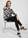Orsay Belo-črna ženska cvetlična bluza ORSAY