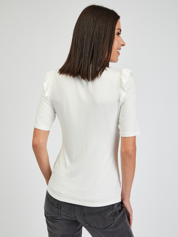 Orsay Bela ženska majica s čipko ORSAY