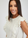 Orsay Bela ženska majica z volančki ORSAY