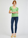 Orsay Rumeno-zelena ženska črtasta majica ORSAY