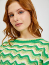 Orsay Rumeno-zelen ženski črtast pulover ORSAY